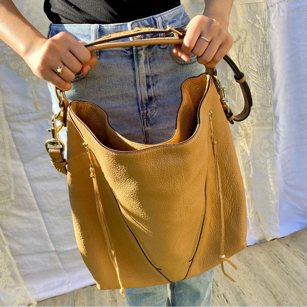 Rebecca Minkoff Pebble Leather Hobo Shoulder Crossbody Bag